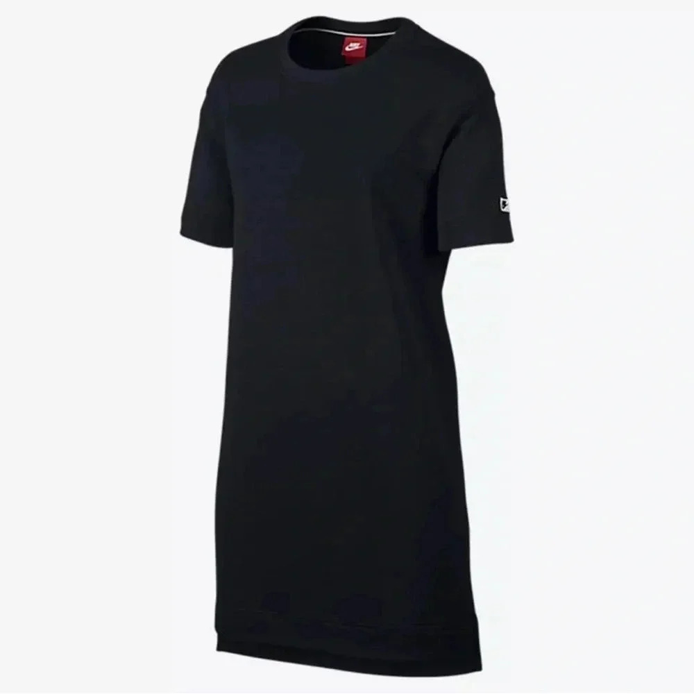 Nike Women's Modern Short Sleeve‎ French Terry Dress 848414 010 XS EUC
